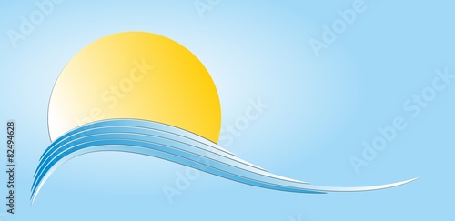 Logo of the sun and sea.