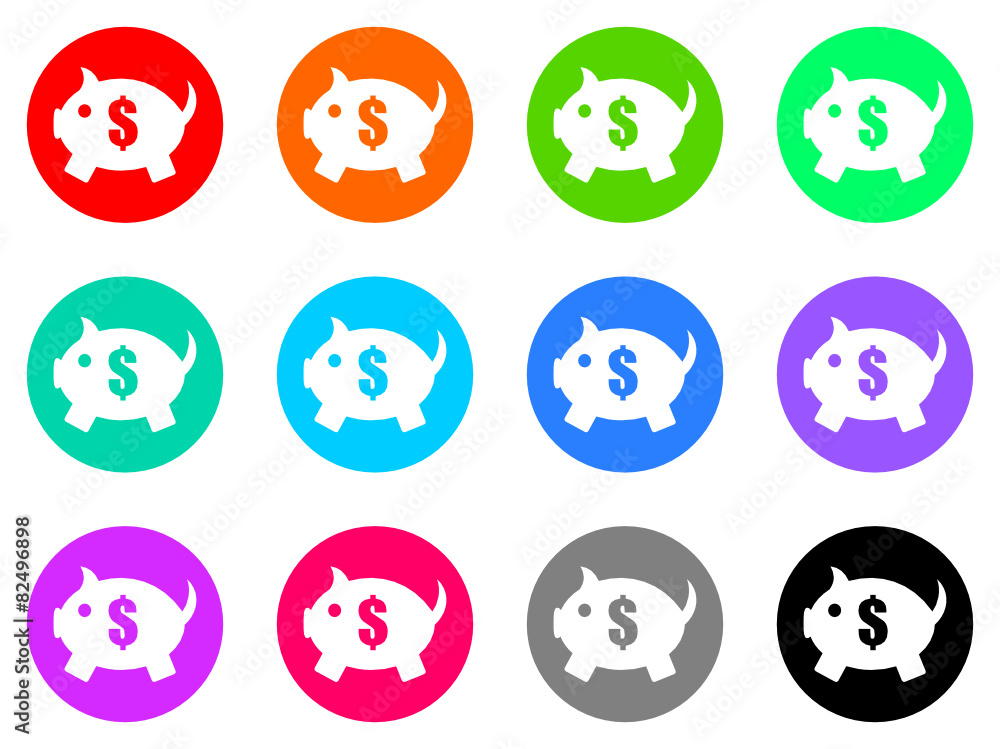 piggy bank vector web icon piggy bank vector web icon