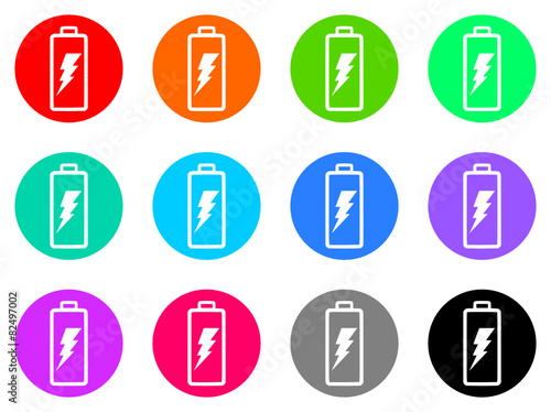 battery vector web icon set