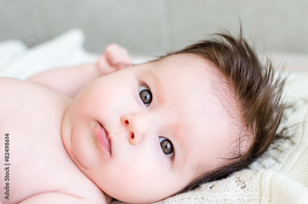 Portrait of beautiful sweet little newborn baby girl Portrait of beautiful sweet little newborn baby girl
