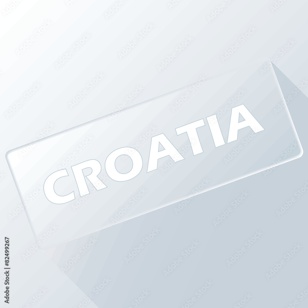 Fototapeta premium Croatia unique button