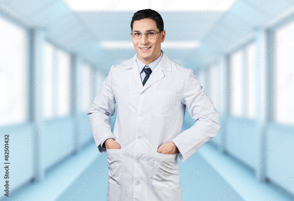 Dentist. Portrait of a friendly scientist smiling. Isolated on Dentist. Portrait of a friendly scientist smiling. Isolated on