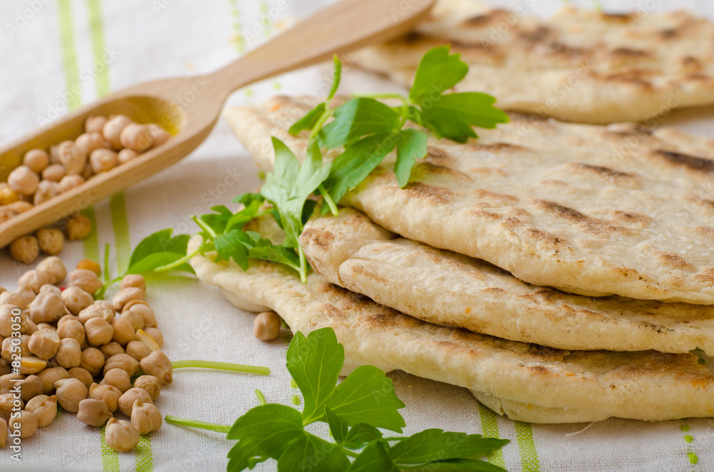 Lebanese bread, pita bread Stock Photo | Adobe Stock