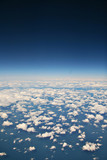 view from aeroplane on white clouds