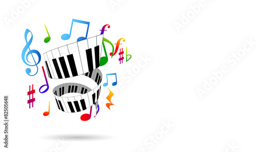 pianoforte, tastiera, note, tasti