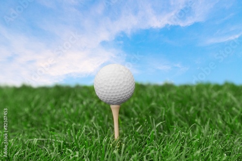 Golf. Perfect line drive.