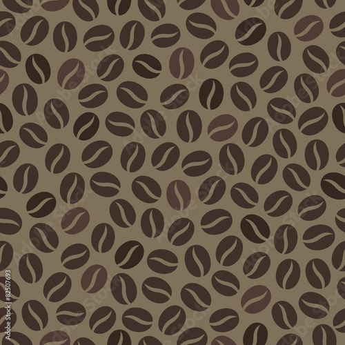 Seamless wallpaper pattern with coffee beans