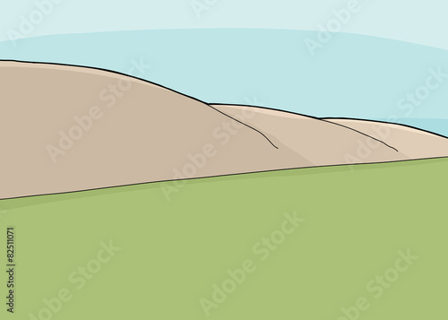Grass and Hillside Scene