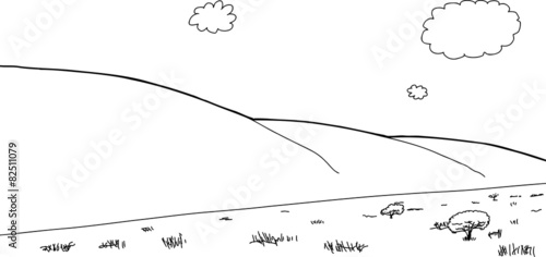 Outined Wilderness Scene