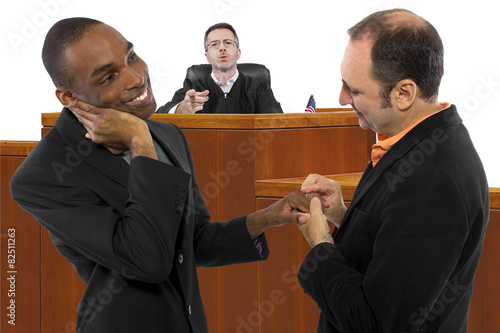 Εκτύπωση καμβά Judge against same sex marriage and resilient gay couple