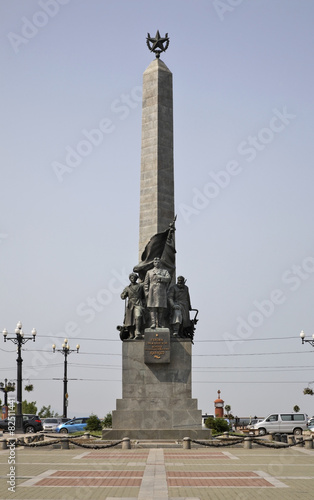 Monument to the heroes of the Civil War in Khabarovsk. Russia photo