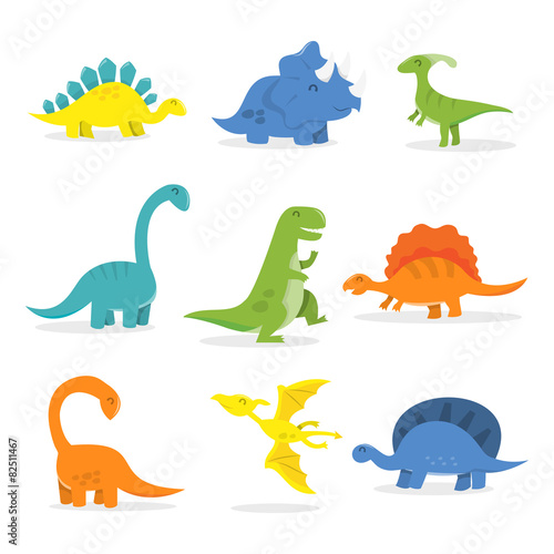 Happy Cartoon Dinosaur Set