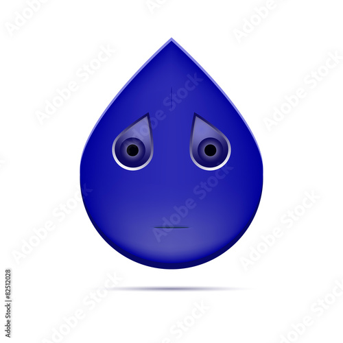 illustration of water drops sadness