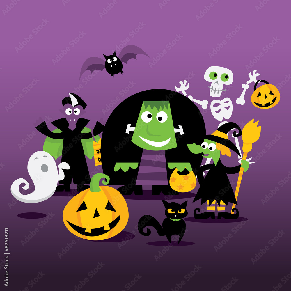 Halloween Monsters Family Portrait Halloween Monsters Family Portrait