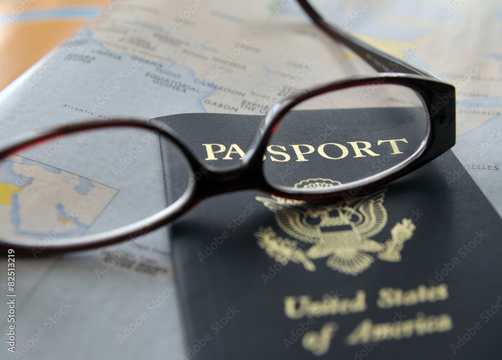 Tourism and travel concept image with passport Tourism and travel concept image with passport