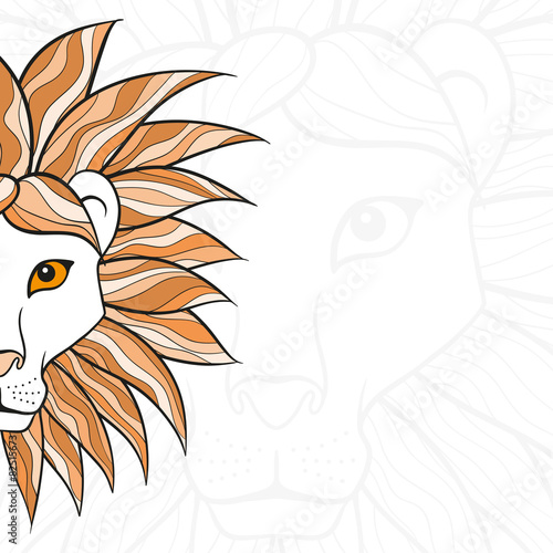 Background with lion head