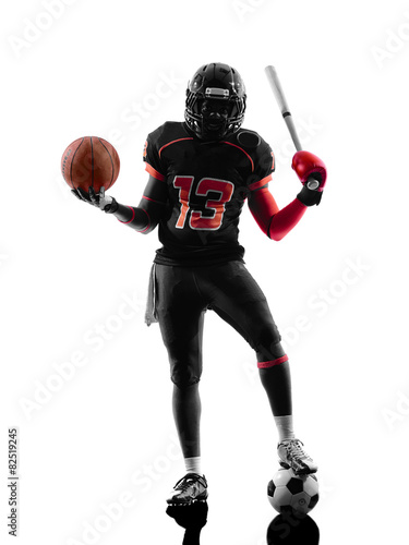 all americans sports  football player  silhouette