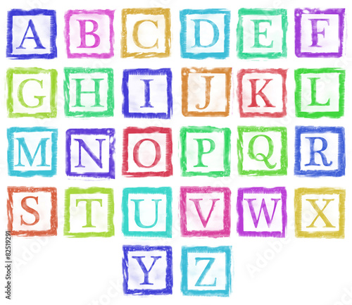alphabet metal stamp letters single color