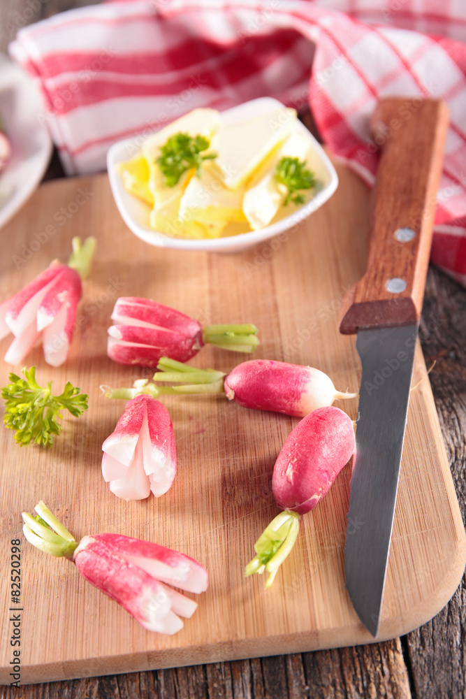 radish and butter radish and butter