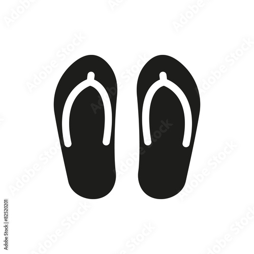 The flip flops icon. Vacation symbol. Flat