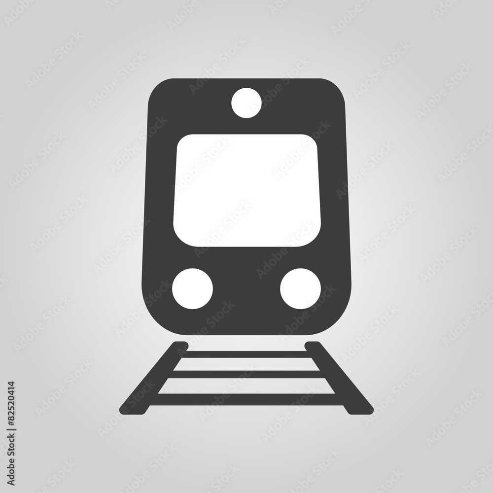 The train icon. Railway symbol. Flat The train icon. Railway symbol. Flat