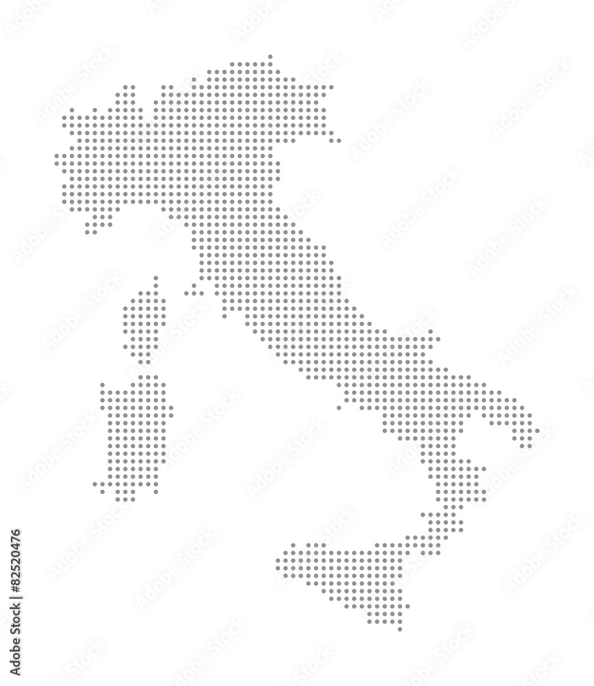 Italy Map - Grey