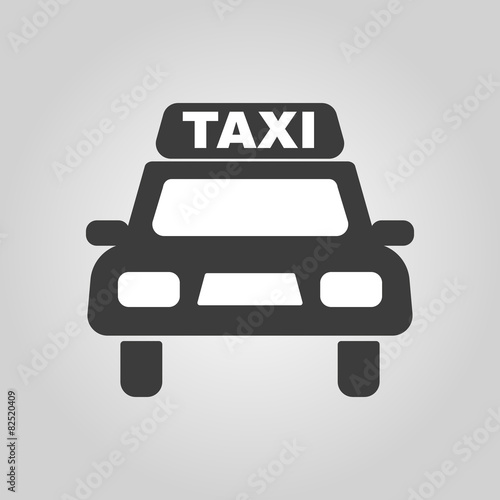 The taxi icon. Taxicab symbol. Flat