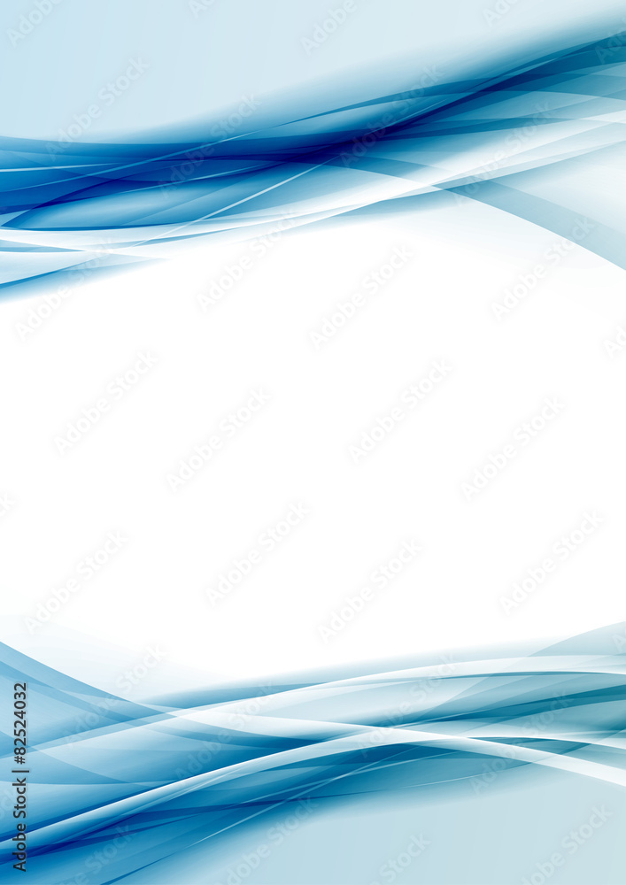 Transparent blue color border folder design template Stock Vector