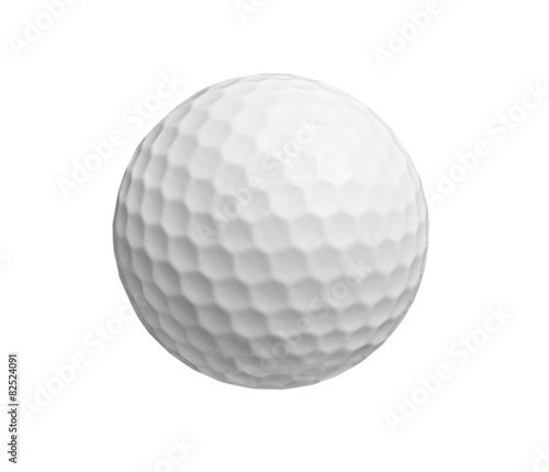 Golf ball on white background.