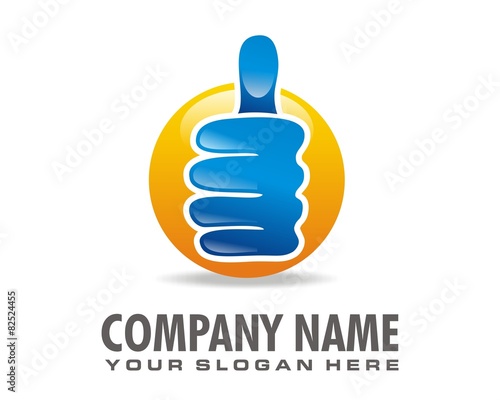 thumb hand logo image vector