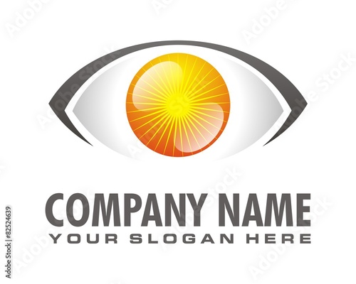 yellow eye logo image vector