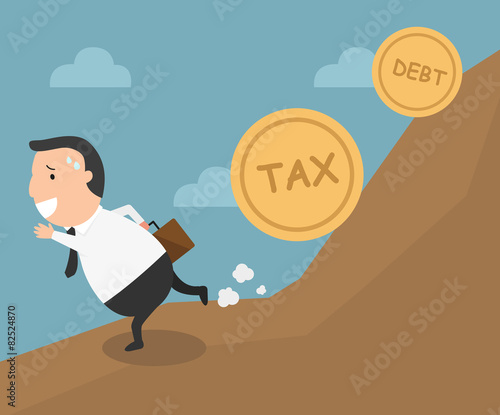 The employee tries to run away from tax and debt