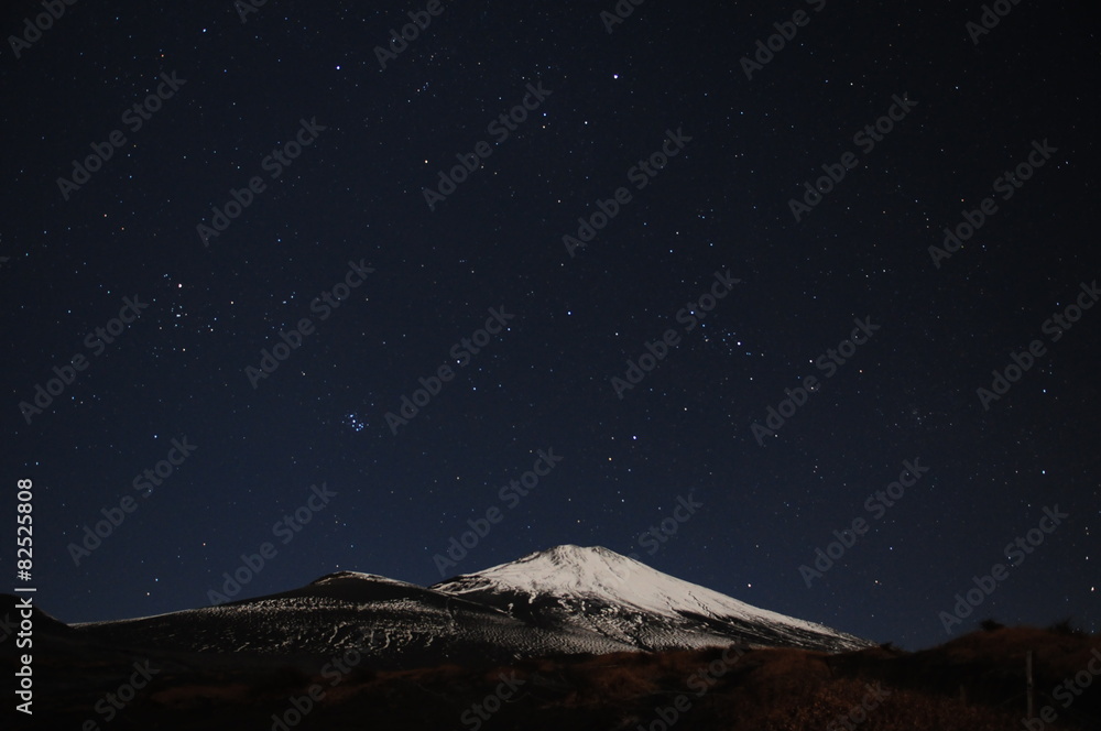 富士山　御殿場口登山道からの星空