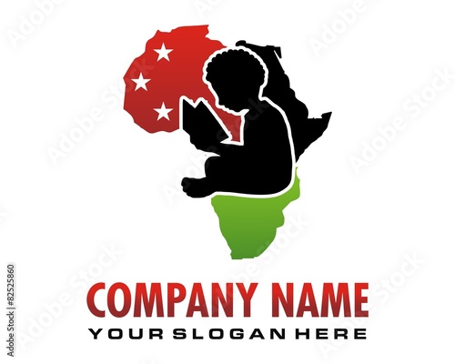 Africa education logo image vector