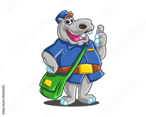 hippopotamus character image vector