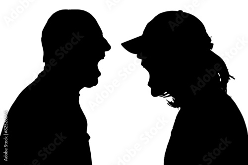 Vector silhouette of a man.