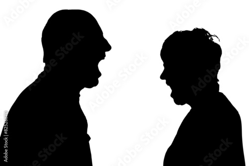Vector silhouette of a couple.