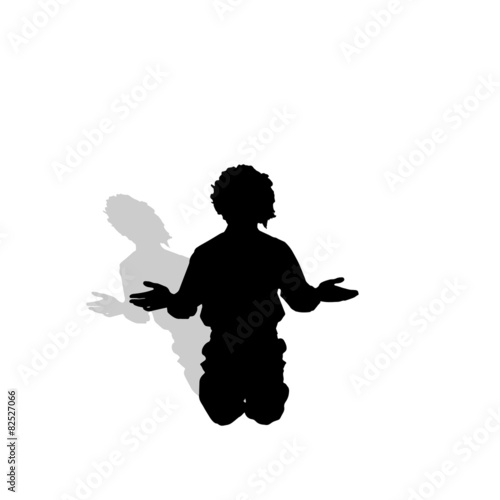 Vector silhouette of a man.