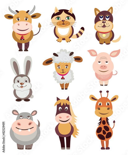 set of animals icons (vector illustration)