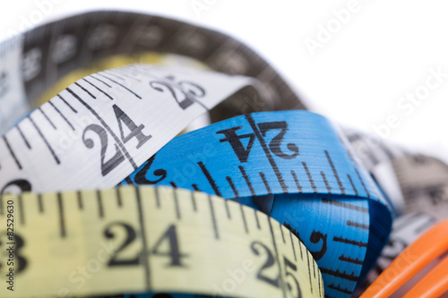 Measure tape with diet concept