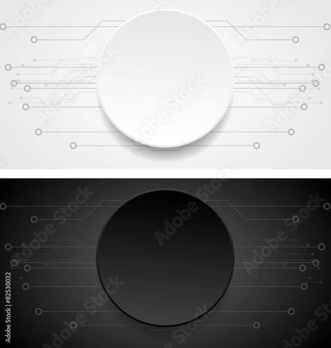 Abstract vector tech banners