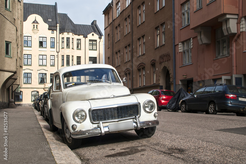 Old car in downtown of old city in Helsinki © Sergei Gorin