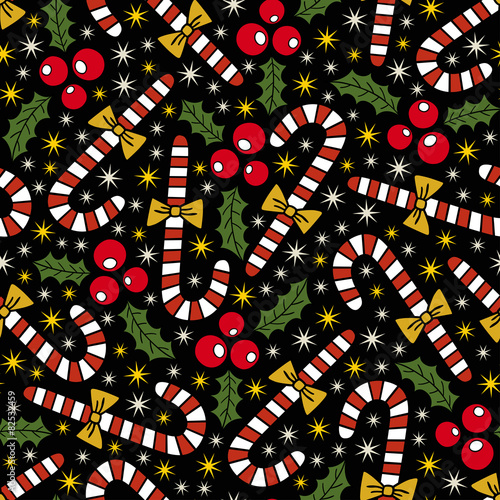 christmas elements seamless pattern
