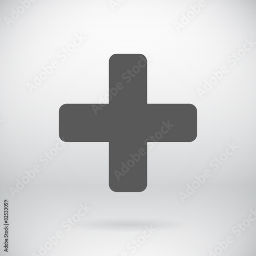 Flat Add Sign Vector Plus Symbol Background