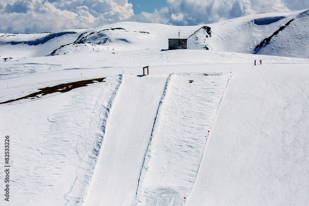 ski slope in the Italian Alps