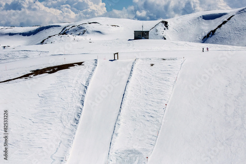 ski slope in the Italian Alps