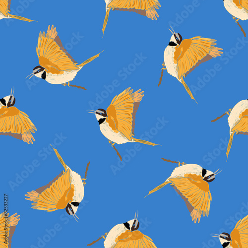 Seamless pattern with birds