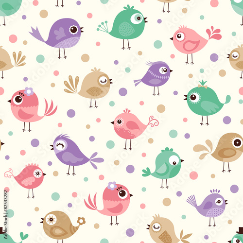 seamless birds pattern © kidstudio852
