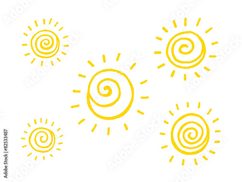 Spiral sun set, vector illu...