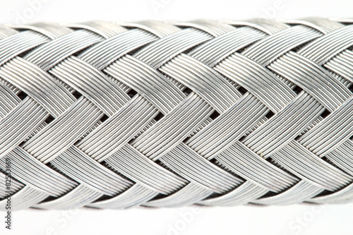 texture of a metal wire braided reinforced hose